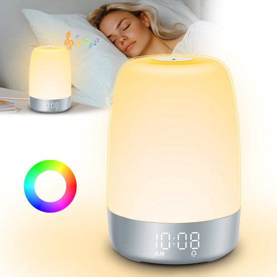 Wake-up-Light | Langlebig Dimmbar Naturklänge Snooze USB-C Kabellos-Luzern Mode