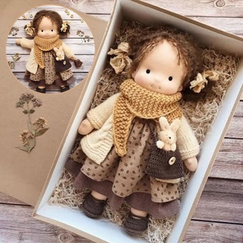 Handgefertigte Waldorf-Puppe aus Naturmaterialien – 30 cm groß