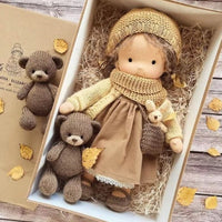 Handgefertigte Waldorf-Puppe aus Naturmaterialien – 30 cm groß