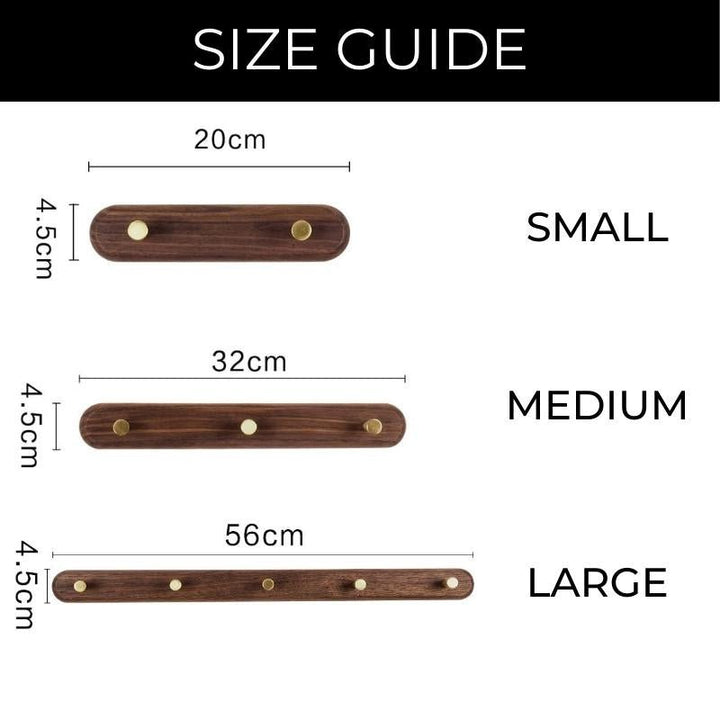 Wandgarderobe | Holz | Messinghaken | Natürlich | Minimalistisch-Luzern Mode