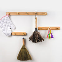 Wandgarderobe | Holz | Messinghaken | Natürlich | Minimalistisch-Luzern Mode