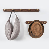 Wandgarderobe | Holz | Messinghaken | Natürlich | Minimalistisch-Luzern Mode