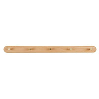 Wandgarderobe | Holz | Messinghaken | Natürlich | Minimalistisch-5 Haken (56cm)-Buche-Luzern Mode