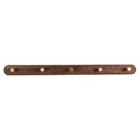 Wandgarderobe | Holz | Messinghaken | Natürlich | Minimalistisch-5 Haken (56cm)-Schwarze Walnuss-Luzern Mode