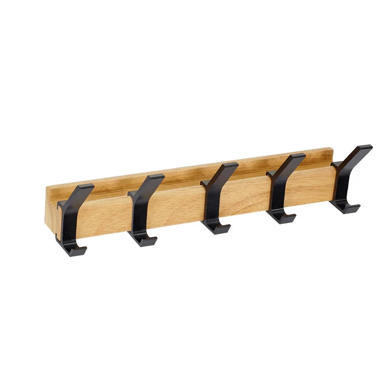 Wandgarderobe | Verstellbare Haken | Holz | Minimalistisch | Kompakt-Luzern Mode