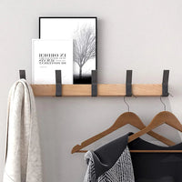 Wandgarderobe | Verstellbare Haken | Holz | Minimalistisch | Kompakt-Luzern Mode
