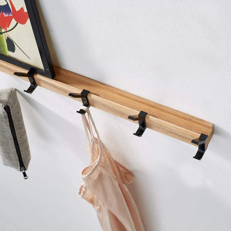 Wandgarderobe | Verstellbare Haken | Holz | Minimalistisch | Kompakt-Luzern Mode