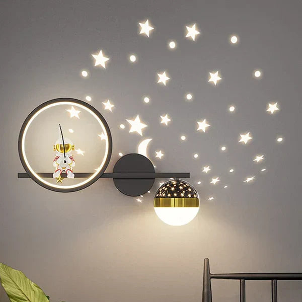 Kinderzimmer Wandleuchte | Stilvoll Rund LED Langlebig Sparsam Stimmungsvolles Licht-Luzern Mode