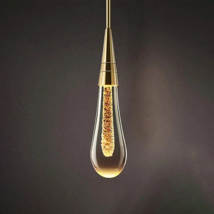 Tropfenförmige Wandlampe | Gold | Warm | Glas | Lichtnetzanschluss-Luzern Mode