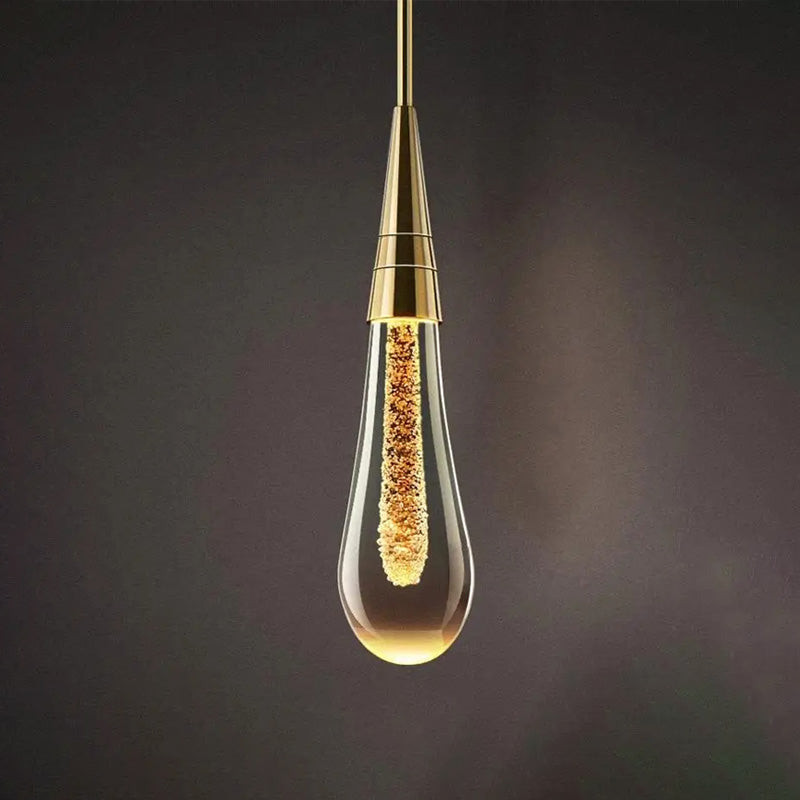 Tropfenförmige Wandlampe | Gold | Warm | Glas | Lichtnetzanschluss-Luzern Mode