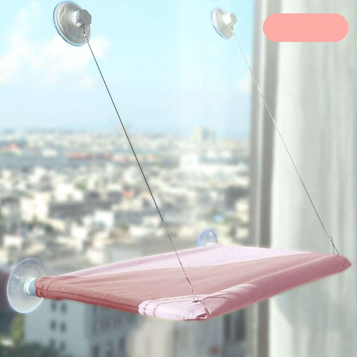 Katzenhängematte | Wandmontiert Komfortabel Langlebig Saugnapf Atmungsaktiv-Rosa 35-55cm-Luzern Mode