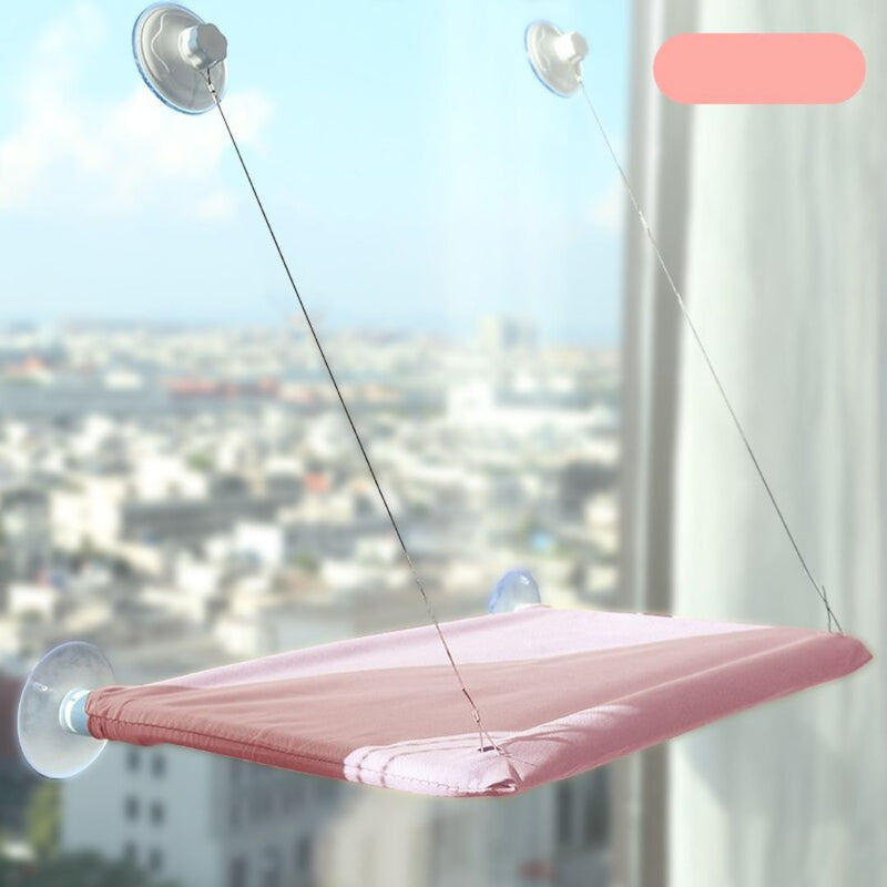 Katzenhängematte | Wandmontiert Komfortabel Langlebig Saugnapf Atmungsaktiv-Rosa 35-55cm-Luzern Mode