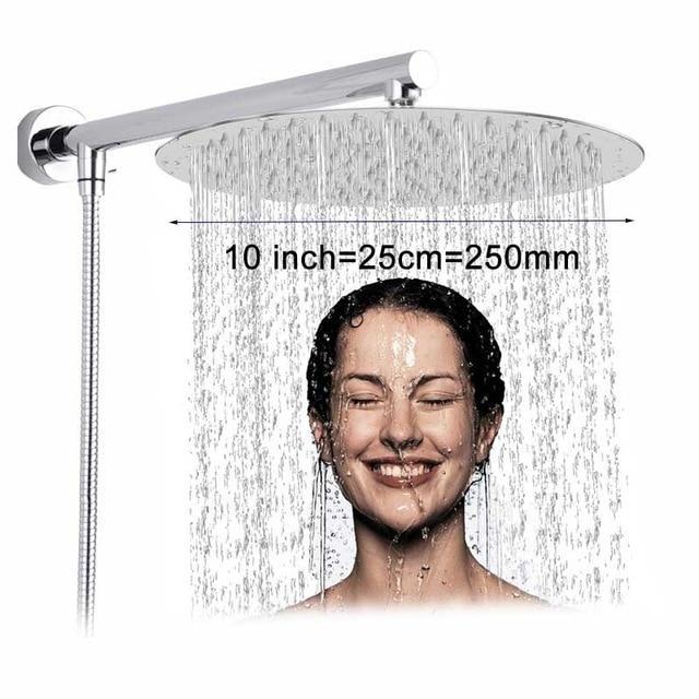 Regendusche | Wassersparend | Wandmontiert | Modern | Chrom | Langlebig-Luzern Mode