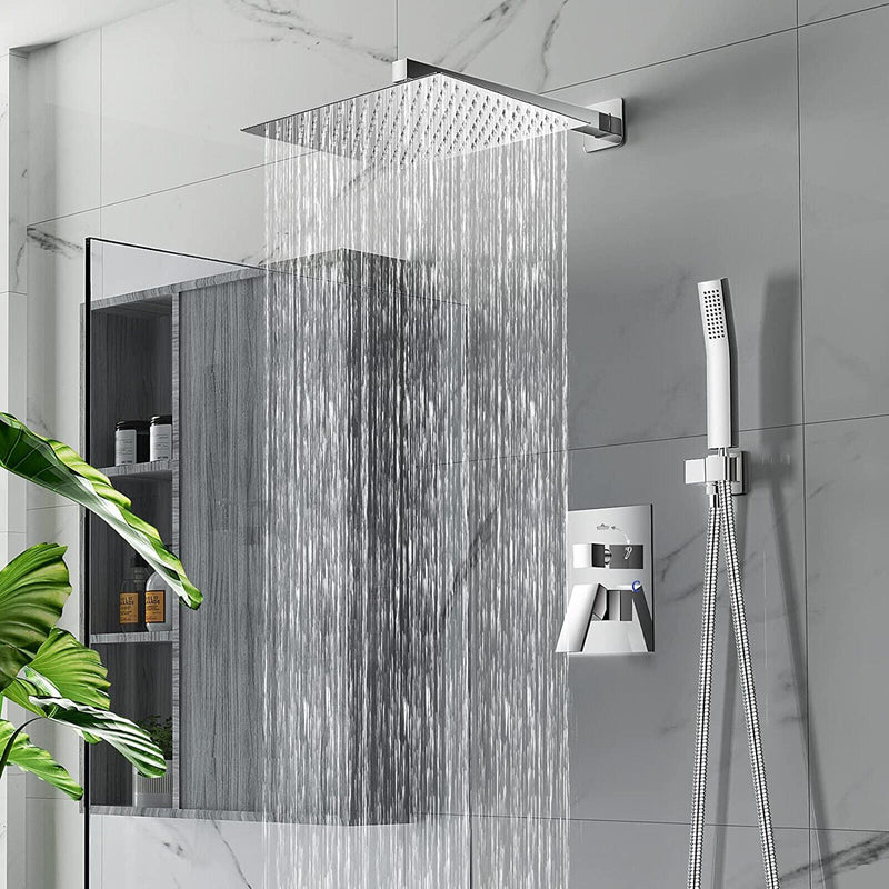 Regendusche | Wassersparend | Wandmontiert | Modern | Chrom | Langlebig-Luzern Mode