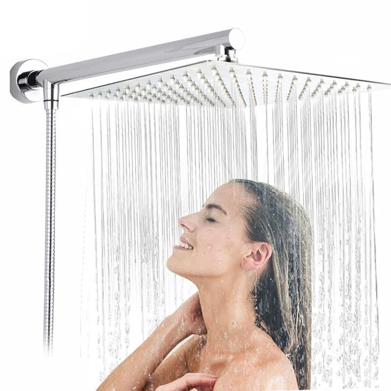 Regendusche | Wassersparend | Wandmontiert | Modern | Chrom | Langlebig-Luzern Mode