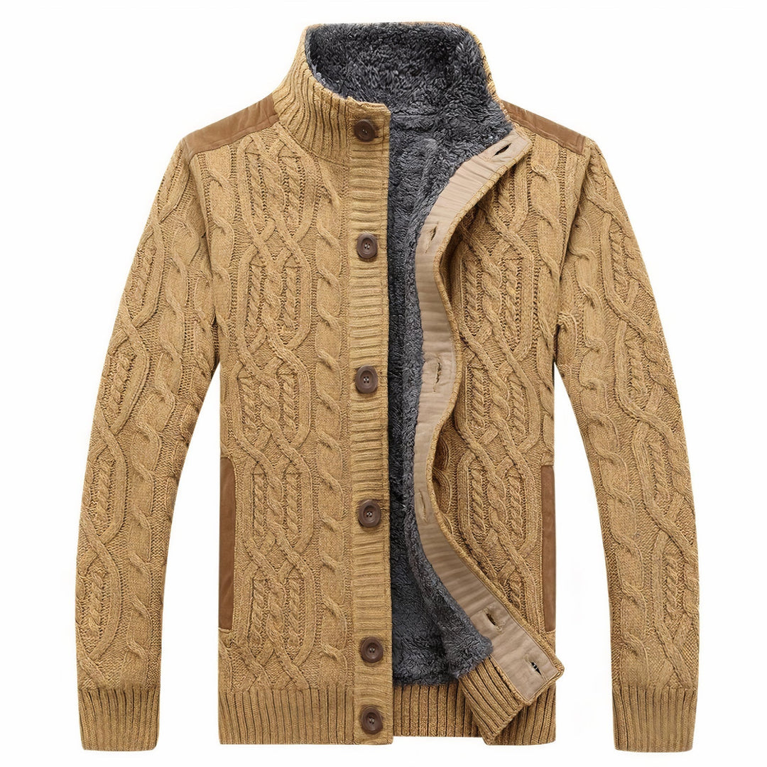 Herren Strickjacke mit warmer Innenfutter – Tobias