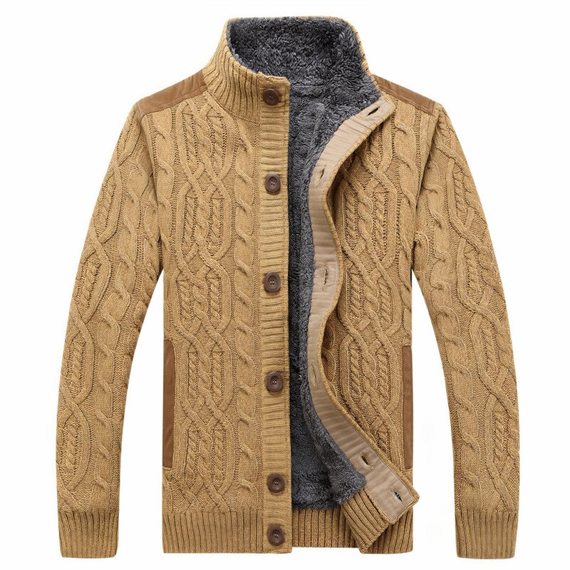 Herren Strickjacke mit warmer Innenfutter – Tobias