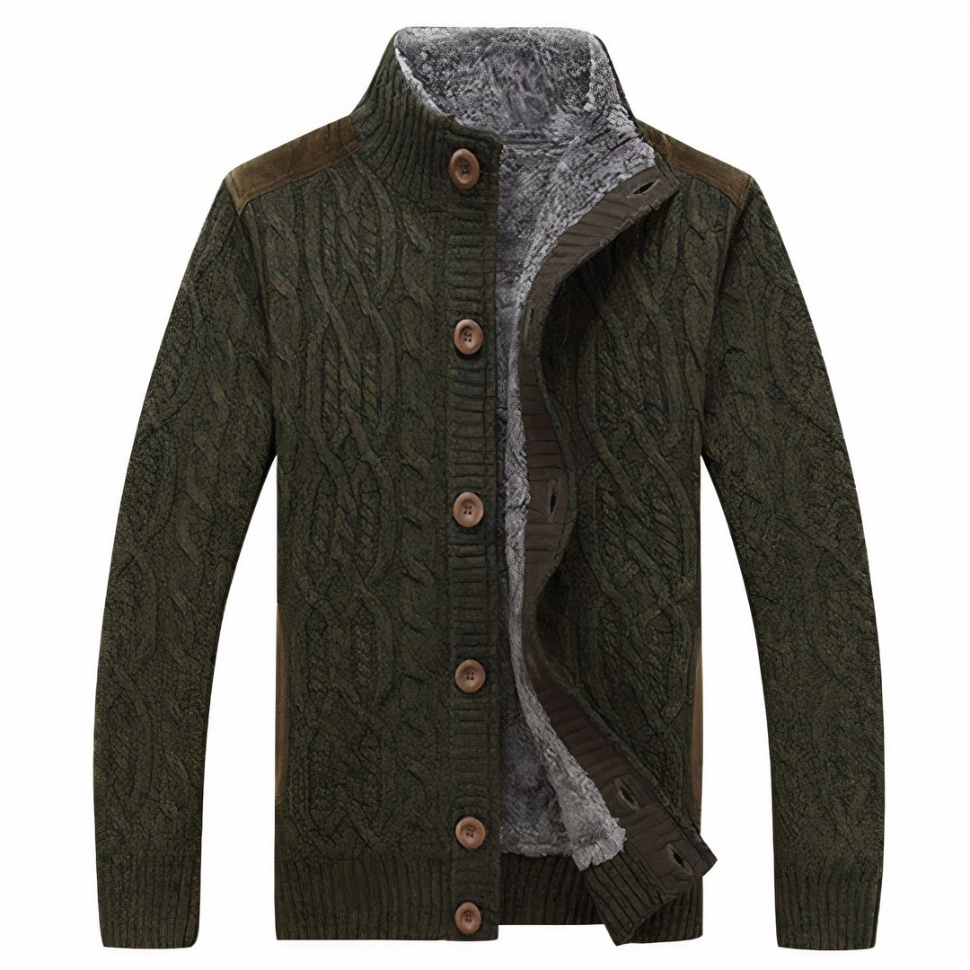 Herren Strickjacke mit warmer Innenfutter – Tobias