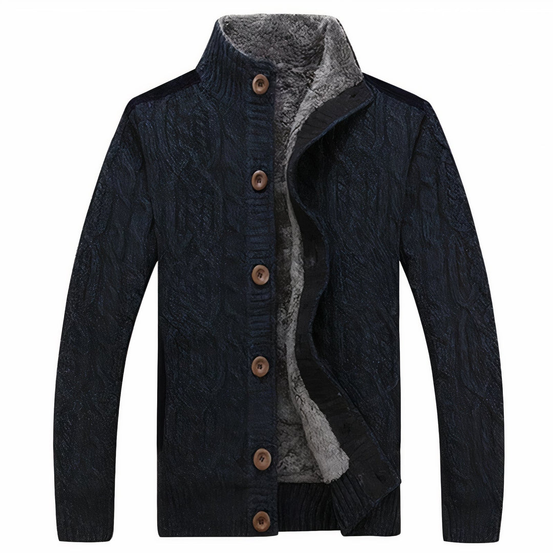Herren Strickjacke mit warmer Innenfutter – Tobias