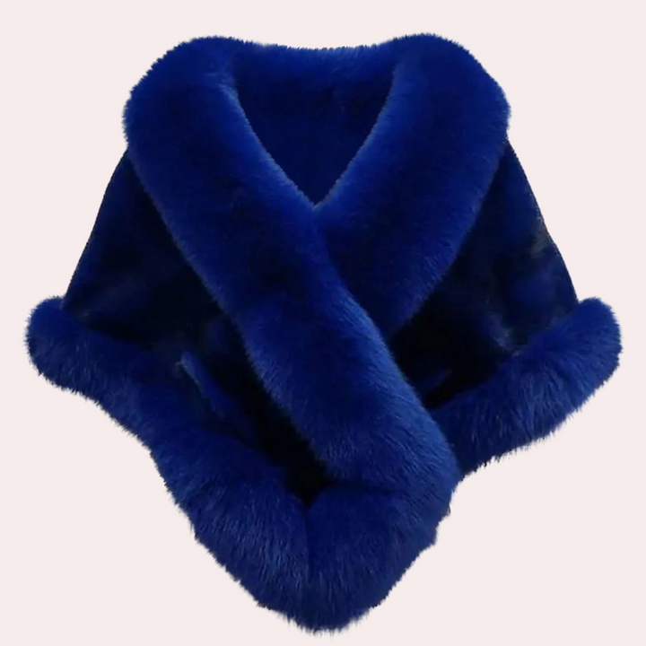 Luxuriöser Kunstpelz Schal für Damen - Eleganter Winterstyle-Blau-Luzern Mode