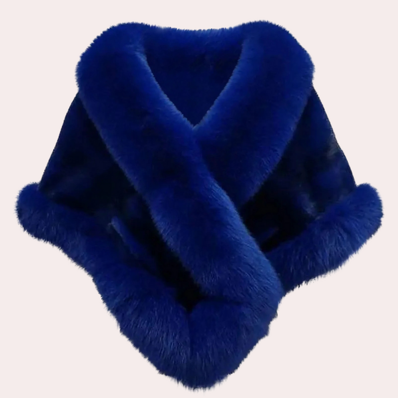 Luxuriöser Kunstpelz Schal für Damen - Eleganter Winterstyle-Blau-Luzern Mode