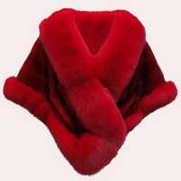 Luxuriöser Kunstpelz Schal für Damen - Eleganter Winterstyle-Rot-Luzern Mode