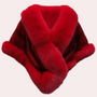 Luxuriöser Kunstpelz Schal für Damen - Eleganter Winterstyle-Rot-Luzern Mode