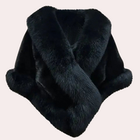 Luxuriöser Kunstpelz Schal für Damen - Eleganter Winterstyle-Schwarz-Luzern Mode
