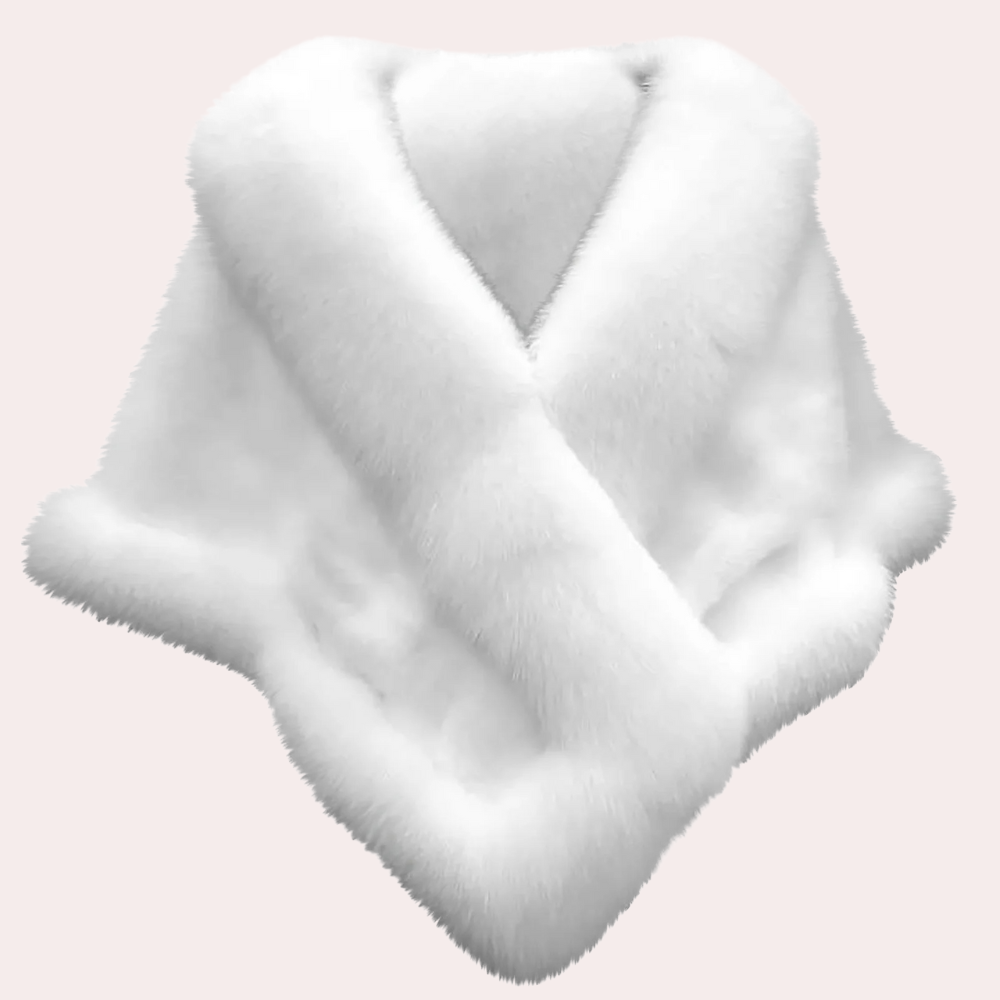 Luxuriöser Kunstpelz Schal für Damen - Eleganter Winterstyle-Weiß-Luzern Mode