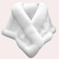 Luxuriöser Kunstpelz Schal für Damen - Eleganter Winterstyle-Weiß-Luzern Mode