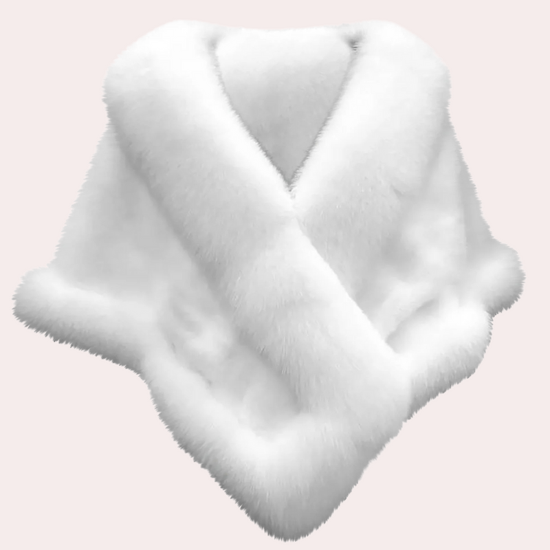Luxuriöser Kunstpelz Schal für Damen - Eleganter Winterstyle-Weiß-Luzern Mode