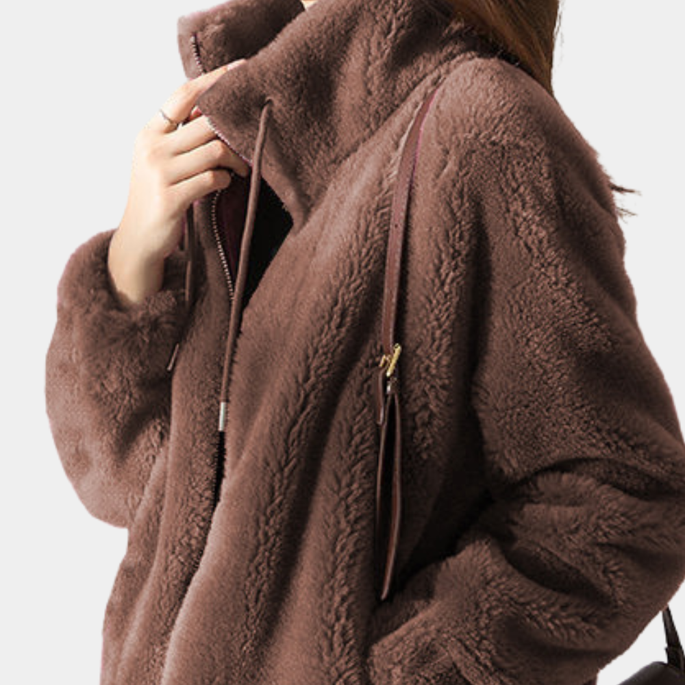 Herren Fleecejacke mit Reißverschluss und Kapuze-Luzern Mode