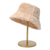 Flauschiger Eimerhut Damen Wintermode Accessoire Trend-Beige-Luzern Mode