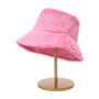 Flauschiger Eimerhut Damen Wintermode Accessoire Trend-Leuchtend Pink-Luzern Mode
