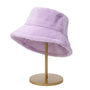 Flauschiger Eimerhut Damen Wintermode Accessoire Trend-Lila-Luzern Mode