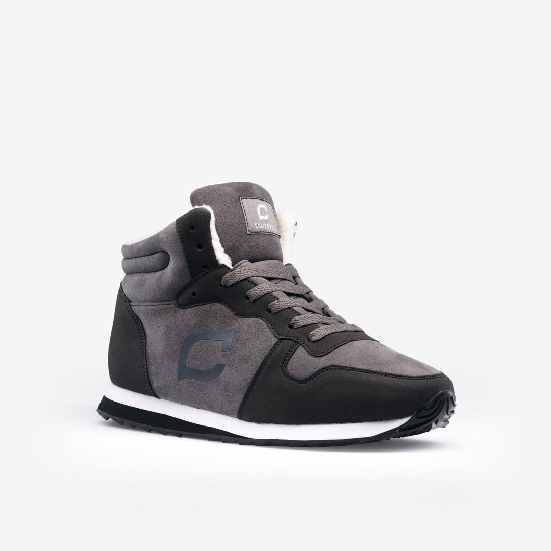 Herren Schneestiefel | Warm | Gefüttert | Robust | Rutschfest | Wasserdicht-Grau-39-Luzern Mode