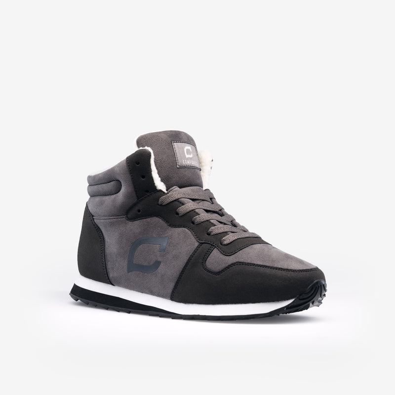 Herren Schneestiefel | Warm | Gefüttert | Robust | Rutschfest | Wasserdicht-Grau-39-Luzern Mode