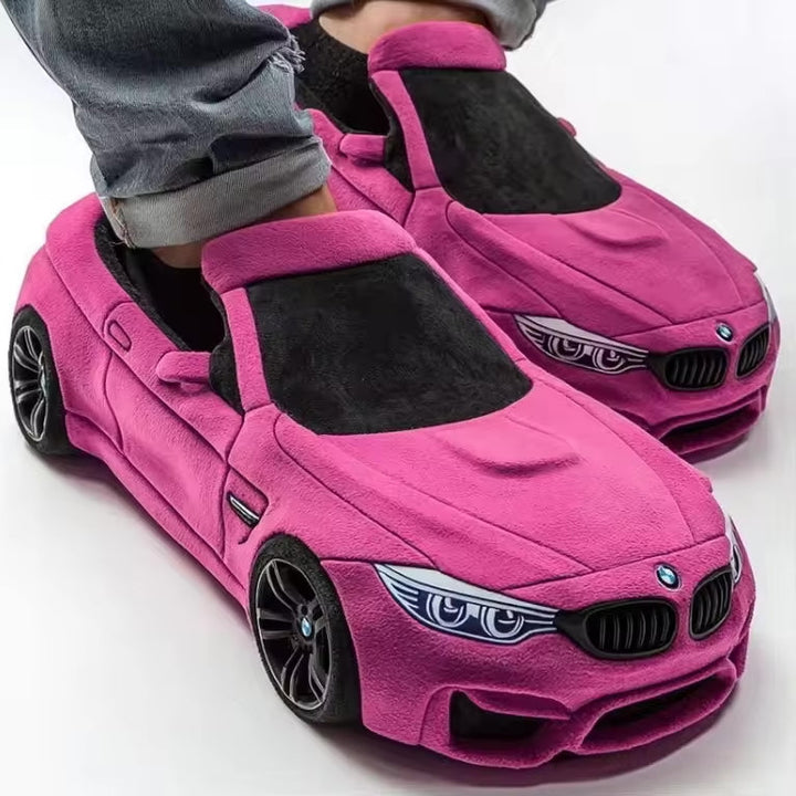 Herren Auto Pantoffeln | Warm | Weich | Einheitsgröße | Antirutschsohle-BMW 4 Cabriolet-Luzern Mode