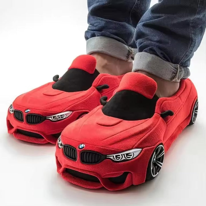 Herren Auto Pantoffeln | Warm | Weich | Einheitsgröße | Antirutschsohle-BMW M3-Luzern Mode
