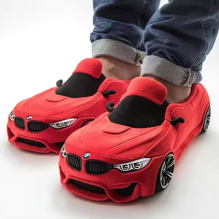 Herren Auto Pantoffeln | Warm | Weich | Einheitsgröße | Antirutschsohle-BMW M3-Luzern Mode