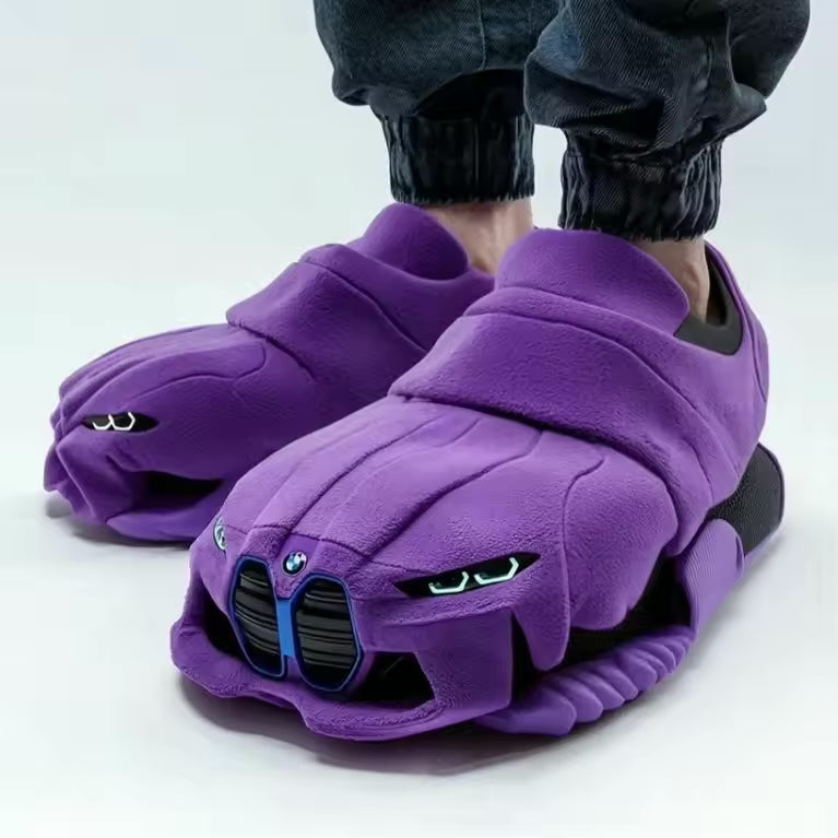 Herren Auto Pantoffeln | Warm | Weich | Einheitsgröße | Antirutschsohle-BMW M8-Luzern Mode