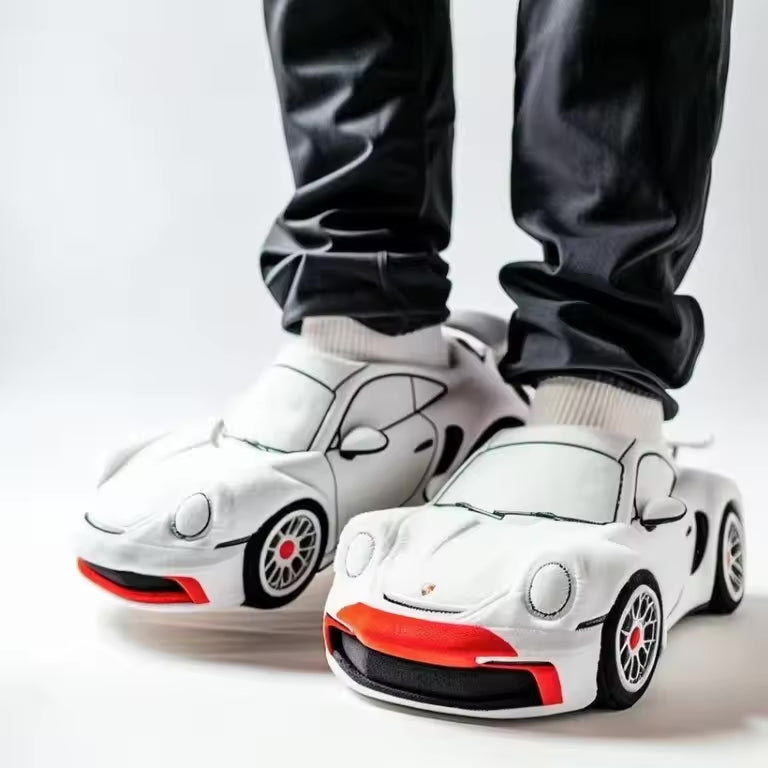 Herren Auto Pantoffeln | Warm | Weich | Einheitsgröße | Antirutschsohle-Porsche 911 Carrera RS-Luzern Mode