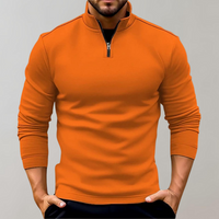Herrenpullover mit Reißverschluss - Stilvoll und Bequem-Orange-S-Luzern Mode