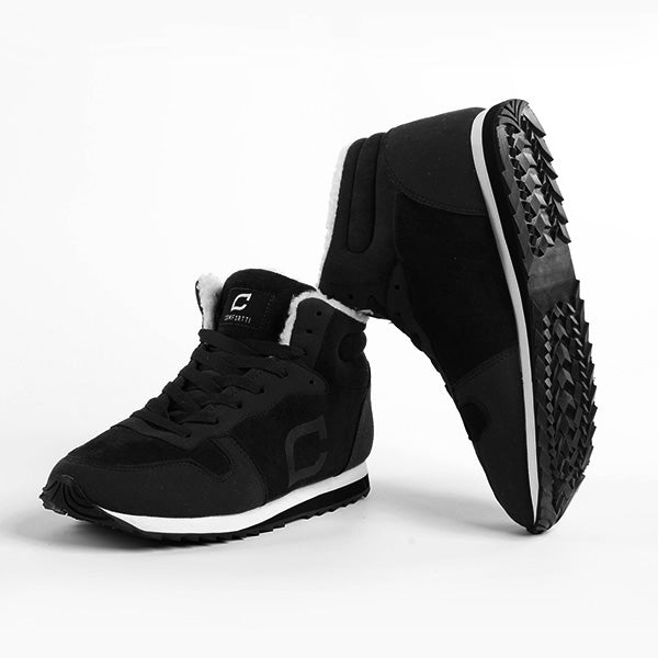 Herren Winterschuhe | Gefüttert | Warm | Rutschfest | Wasserabweisend-Schwarz-39-Luzern Mode