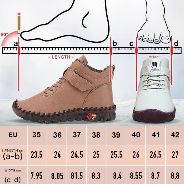 Damen Winterschuhe | Halbhöhe | Veganes Leder | Wasserdicht | Rutschfest-Luzern Mode