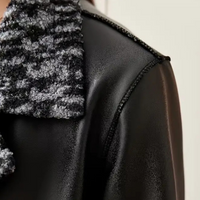 Hochwertiger Damenmantel mit Bouclé-Details und Taschen-Luzern Mode