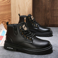 Herren Winterstiefel mit Warmfutter und rutschfester Sohle-Luzern Mode