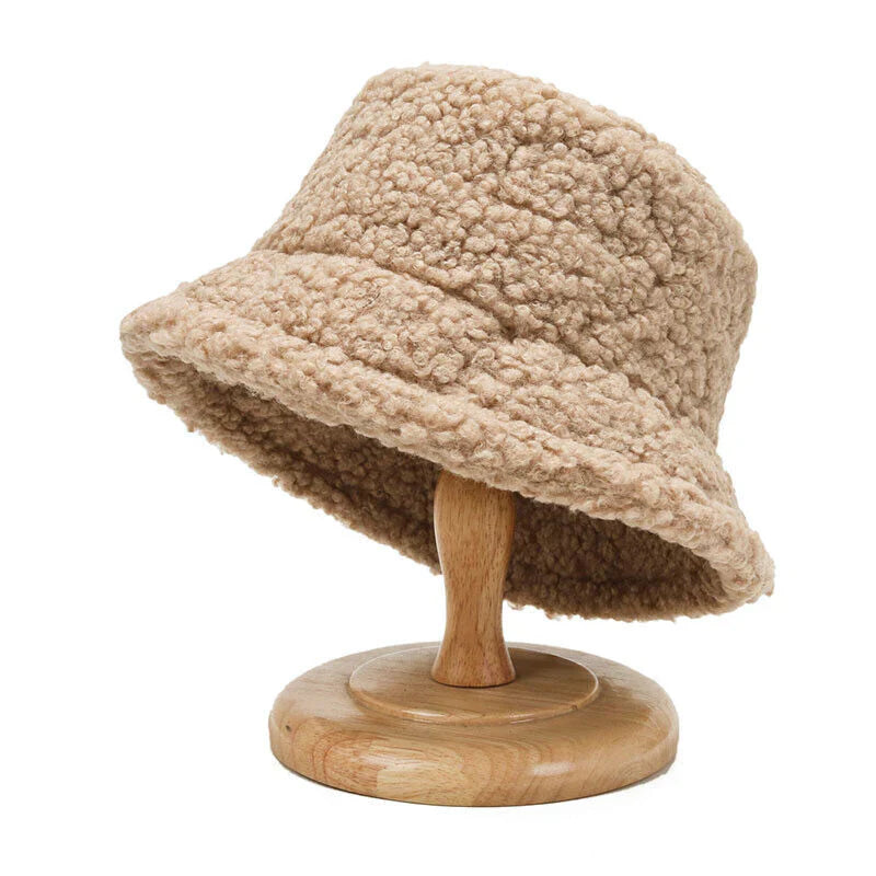 Herren Damen Winter Fischerhut aus Teddyfell Warm-Beige-Luzern Mode