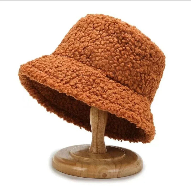 Herren Damen Winter Fischerhut aus Teddyfell Warm-Braun-Luzern Mode