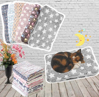 Deckchen für Katzen | Warm | Weich | Komfortabel | Waschbar | Stilvoll-Grau & Sterne-S-Luzern Mode